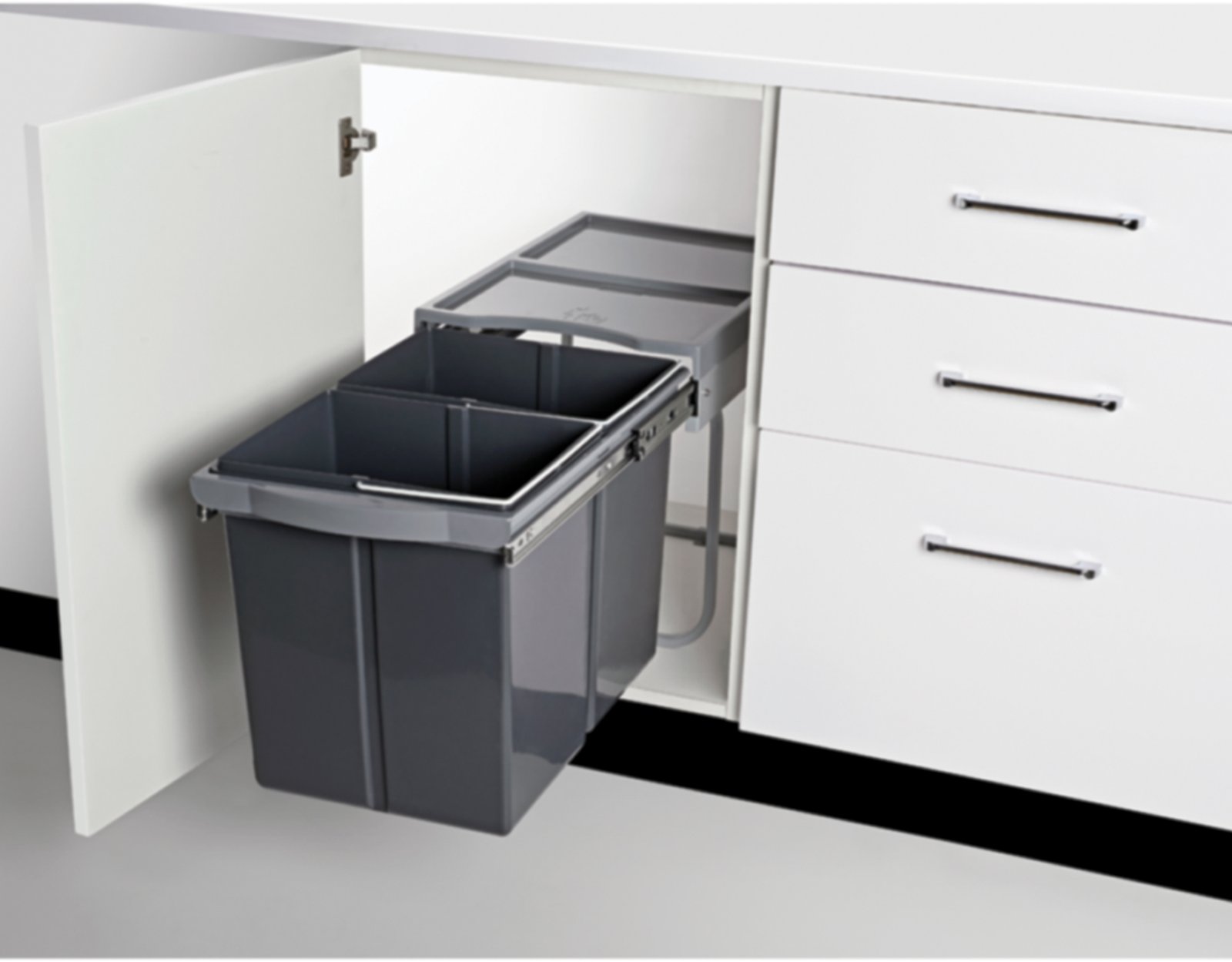 Waste & Dust Bin Systems — Eliva Kitchen Hardware